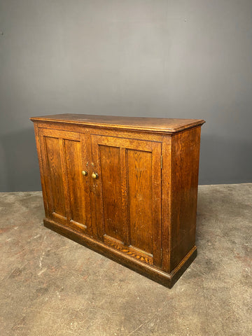 Large Antique Early 20th Century Oak School Cupboard