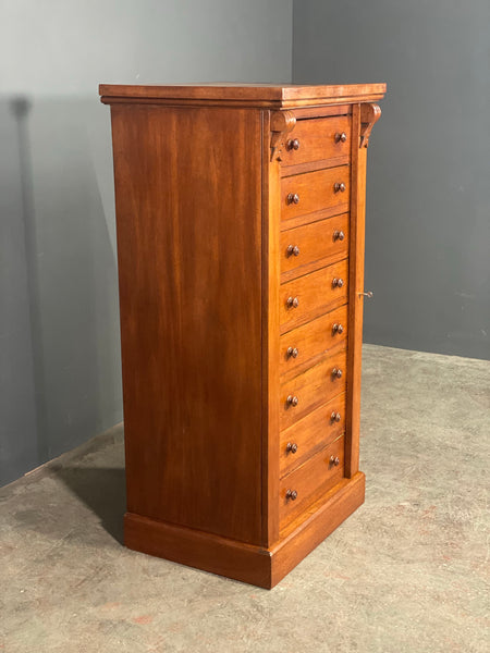 Large Antique Mahogany Wellington Chest