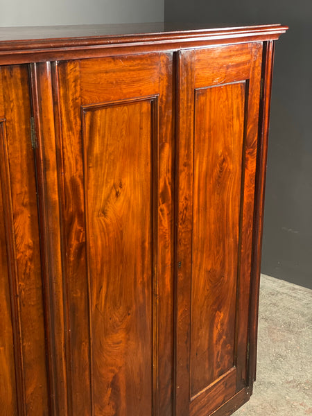 Large Figured Mahogany Georgian Cupboard