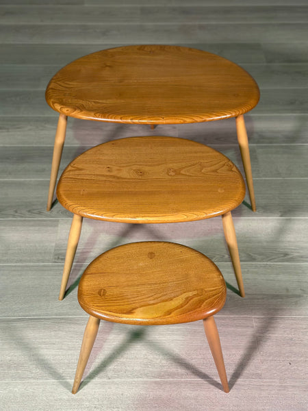 Vintage Ercol Pebble Nest Of Tables