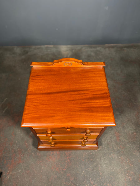 Pair Of 20th Century Solid Mahogany Bedside Cabinets