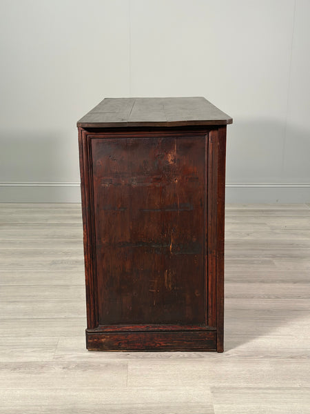 19th Century Oak Bank Of Drawers