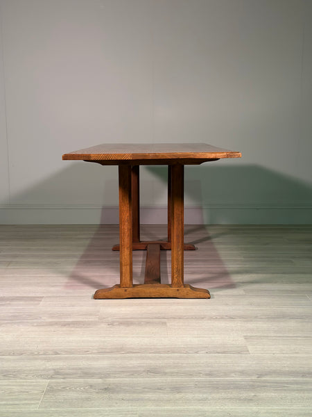 Arts and Crafts Oak Refectory Table By Arthur Reynolds Of Ludlow