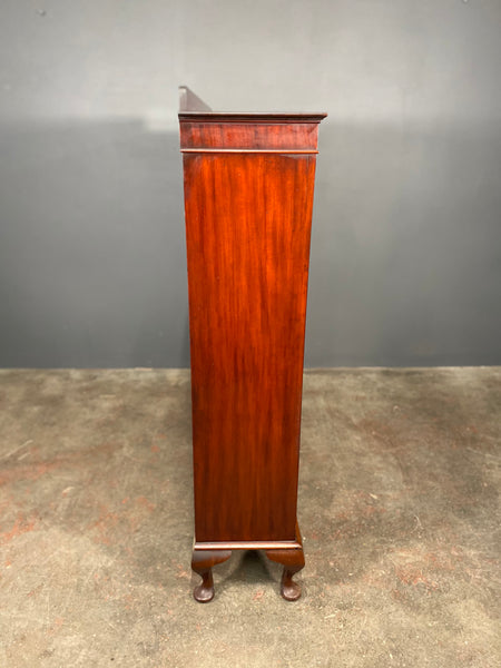 Antique Edwardian Mahogany Glazed Bookcase