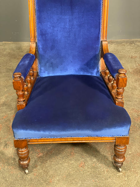 Antique Walnut Library Chair