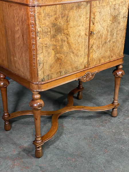 Burr Walnut Cabinet by T Justice & Sons of Dundee