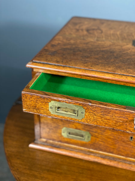 Antique Oak Cutlery Cabinet Mappin And Webb