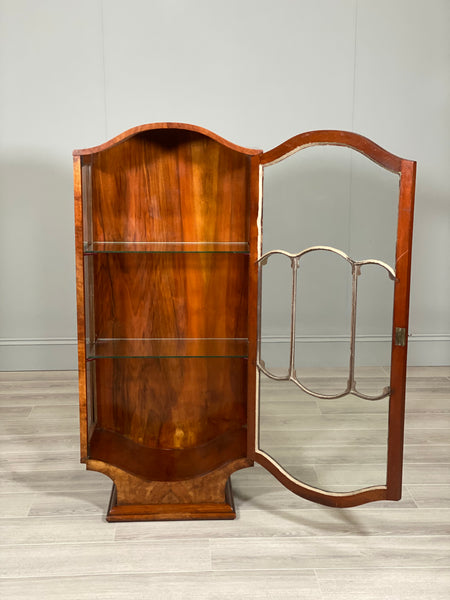 Art Deco Walnut Display Cabinet