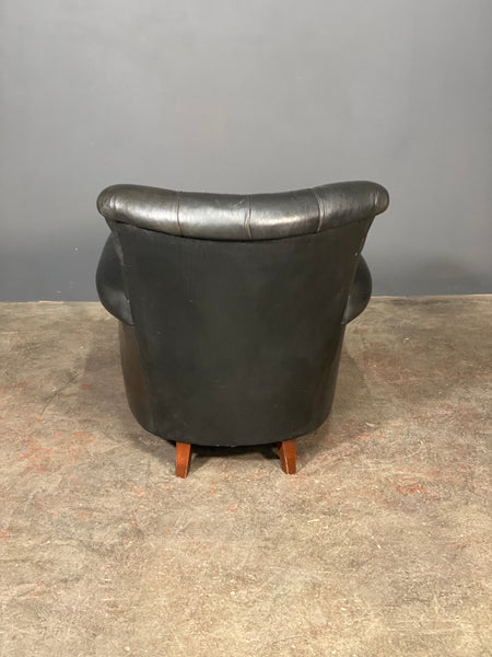 20th Century Dark Green Chesterfield Leather Armchair