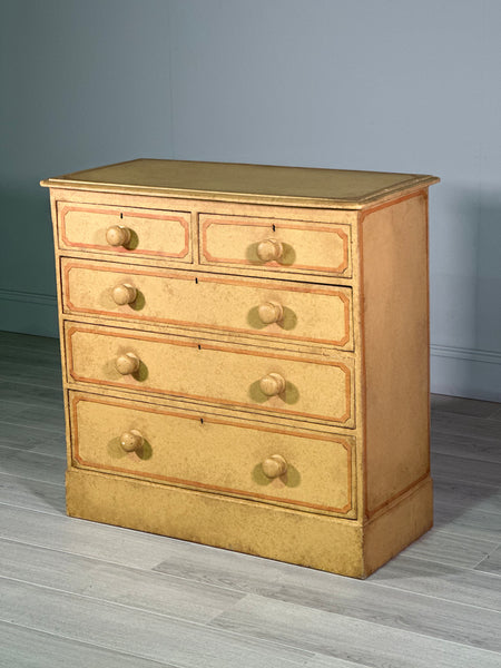 19th Century Pine Chest Of Drawers In Original Paint