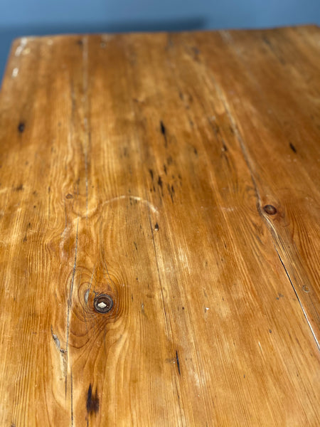 Small Early Victorian Pitch Pine Table