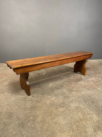 Small Oak Chapel Bench c1900