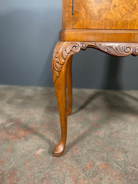 Mid 20th Century Burr Walnut Cocktail Cabinet