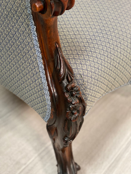 19th Century Carved Rosewood Armchair