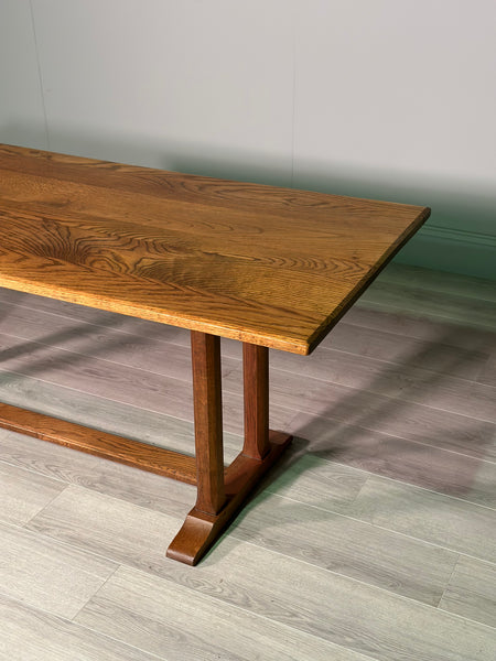 Arts and Crafts Oak Refectory Table By Arthur Reynolds Of Ludlow