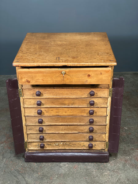 Victorian Wellington Pine Collectors Cabinet