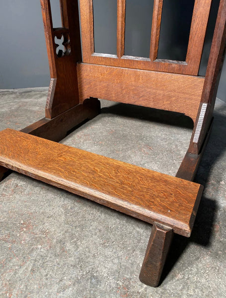 19th Century Gothic Oak Church Lectern Prayer Kneeling Stand