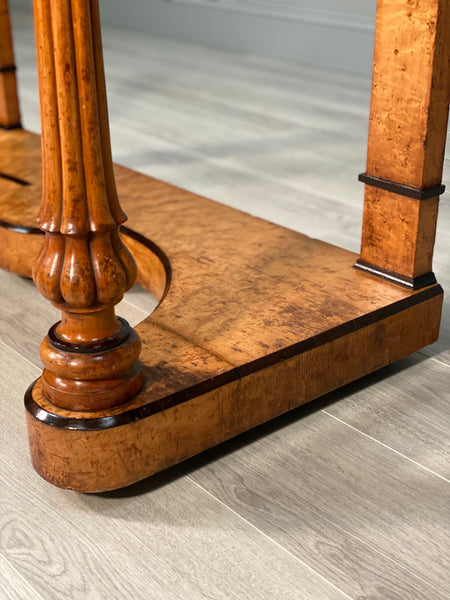 19th Century Birds Eye Maple Console Table