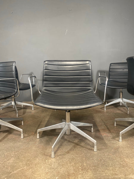 A Set Of 6 Stylish Italian Office Chairs by Arper