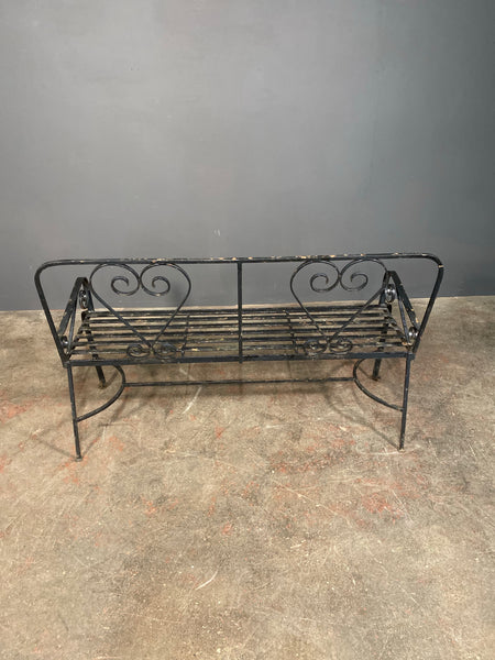Mid 20th Century Wrought Iron Garden Bench