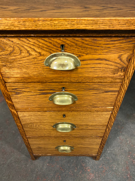 Early 20th Century Oak Teachers Desk c1920