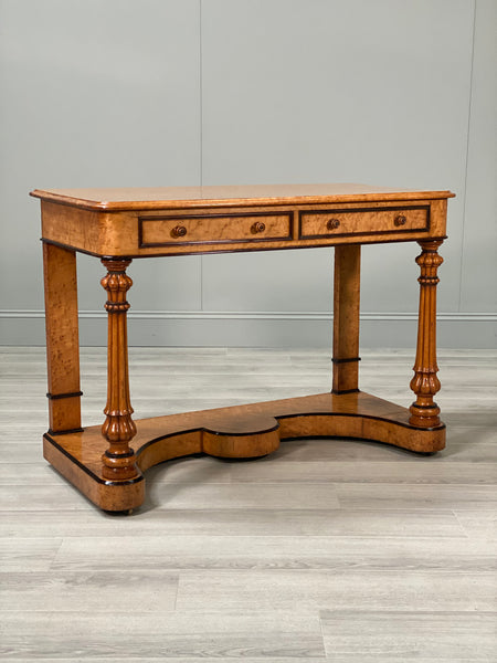 19th Century Birds Eye Maple Console Table