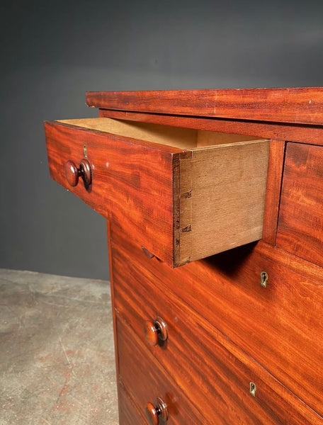 Antique 19th Century Mahogany Chest Of Drawers