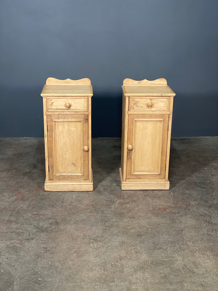 Pair Of Early 20th Century Pine Bedside Cabinets