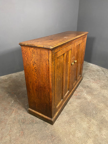 Large Antique Early 20th Century Oak School Cupboard