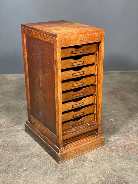 Oak Tambour Door Filing Cabinet c1910