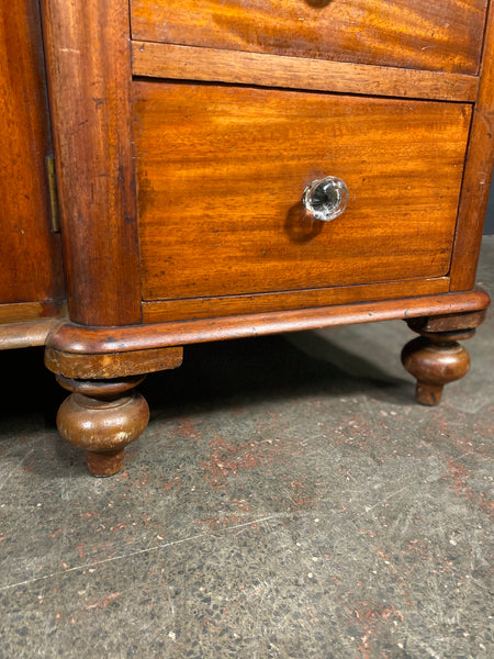 Antique Victorian Figured Mahogany Country Sideboard