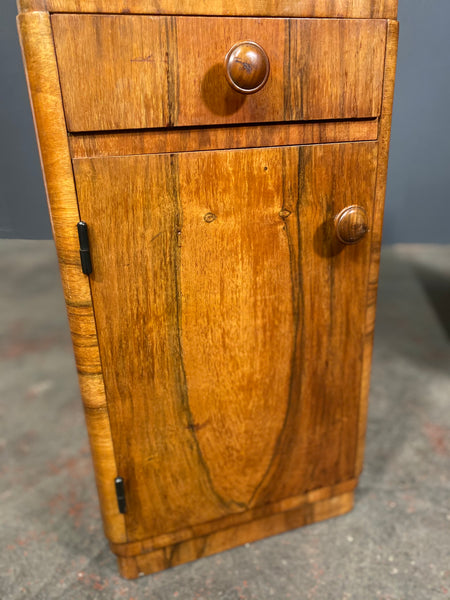 Burr Walnut Art Deco Bedside Cabinets