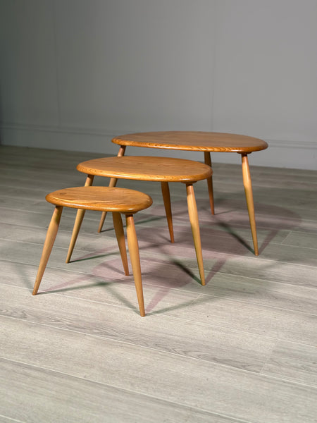 Vintage Ercol Pebble Nest Of Tables