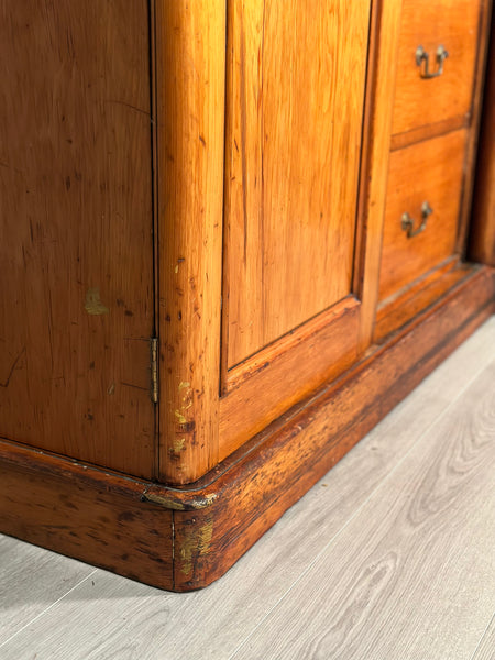 19th Century Fitted Pine Wardrobe