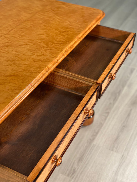 19th Century Birds Eye Maple Console Table
