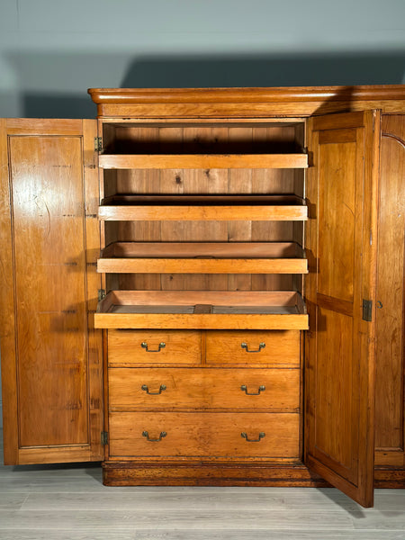 19th Century Fitted Pine Wardrobe