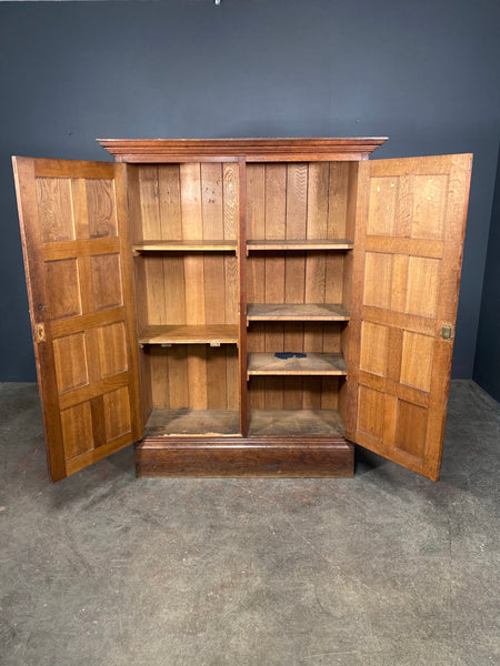 Large Oak Church Vestry Cupboard c1900