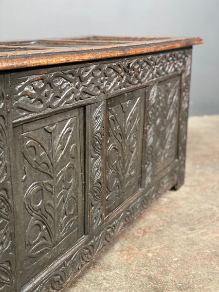 18th Century Carved Oak Georgian Chest