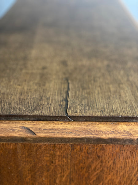 Large Victorian Oak Open Bookcase