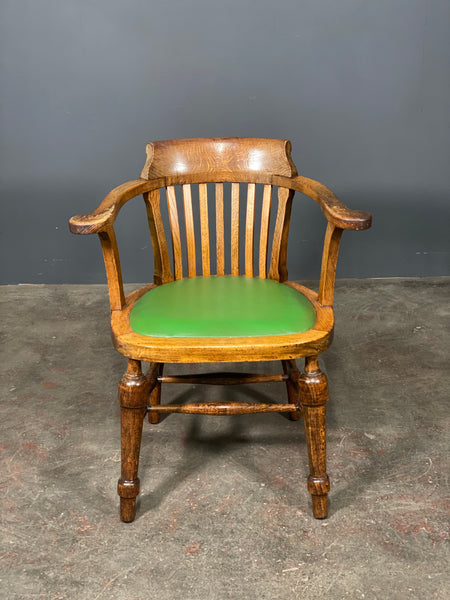 Antique Oak Captain’s Desk Chair