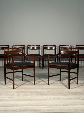 Set Of Eight Rosewood Dining Chairs By McIntosh
