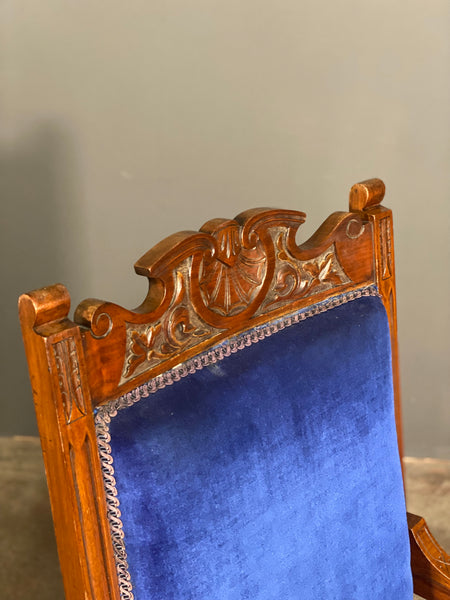Antique Walnut Library Chair