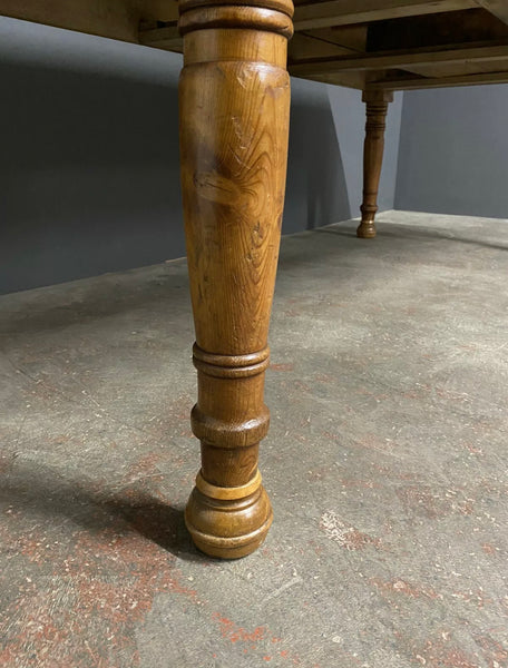 Large Antique 19th Century Pine Library Table