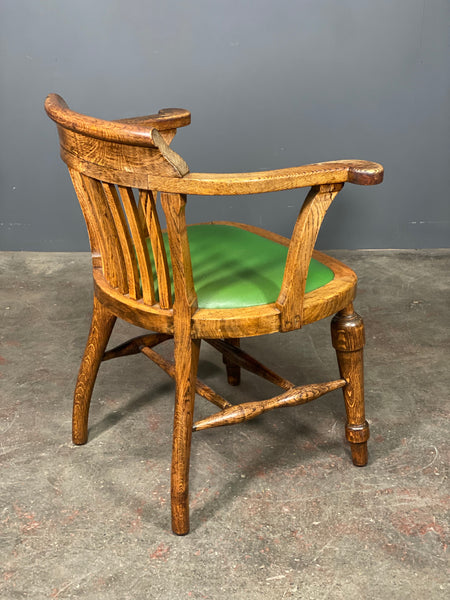 Antique Oak Captain’s Desk Chair