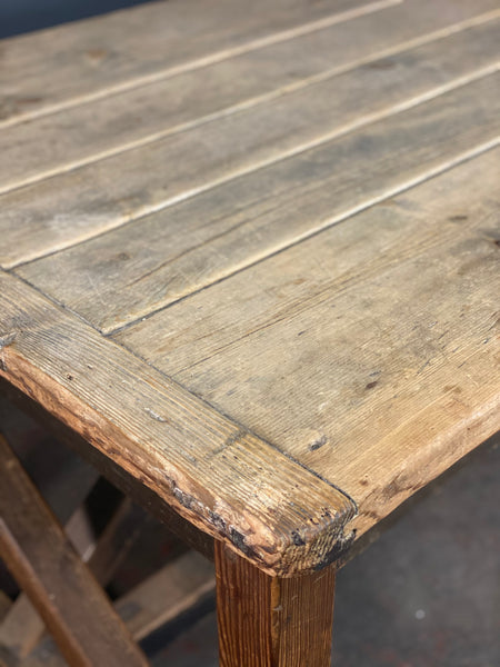 Large Victorian Pine Mill Table c1890