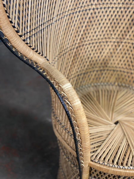 Vintage Rattan Peacock Chair