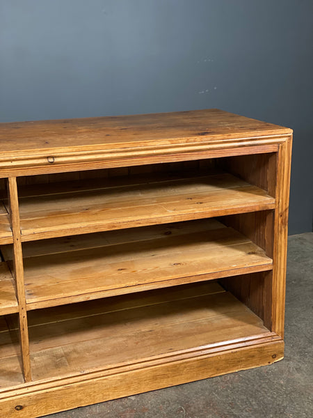 Early 20th Century Pine Shop Counter