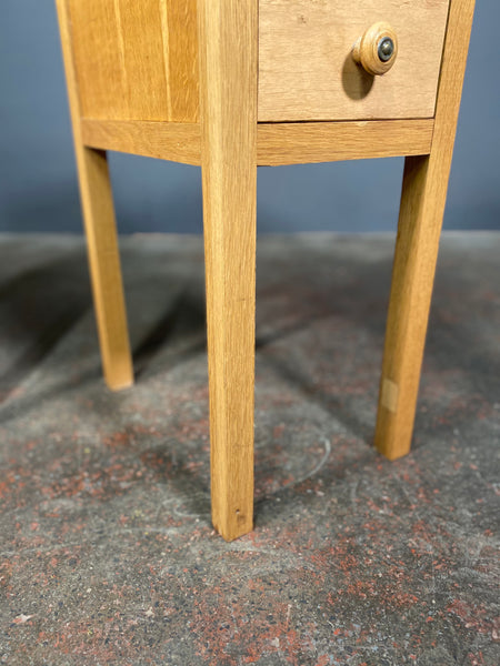 Mid 20th Century Solid Oak Pair Of Bedside Cabinets
