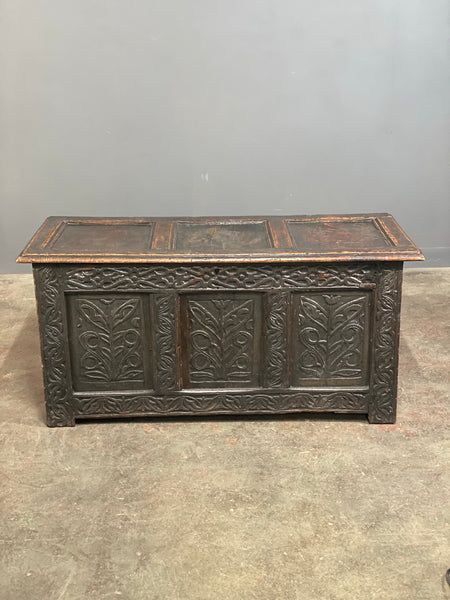 18th Century Carved Oak Georgian Chest