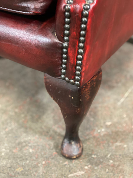 A Petite Chesterfield Wing Back Armchair